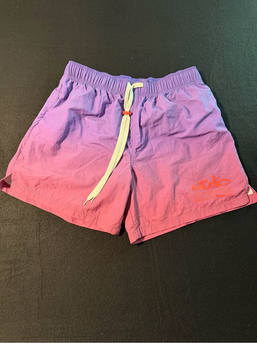 Studio Purple-to-Pink Ombre Athletic Drawstring Shorts
